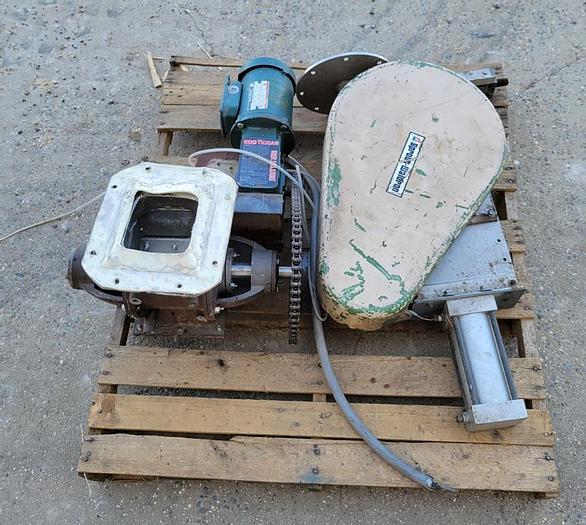 Used Hopper, 80 CF, S/st, 60" Dia. X 51", Airlock Valve #S744201