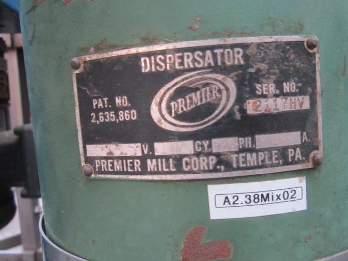Used Mixer, Dispersion, 2 HP, Stainless Steel, Premier, Vispersator #S737048