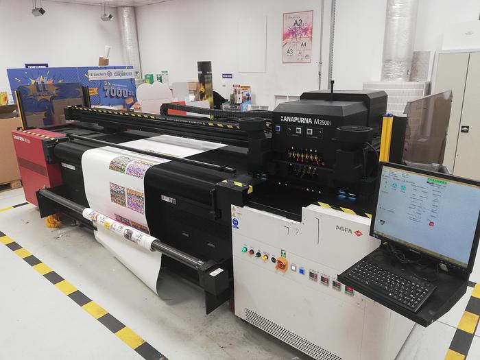 Used Agfa Anapurna M2500i hybrid UV-curable inkjet system