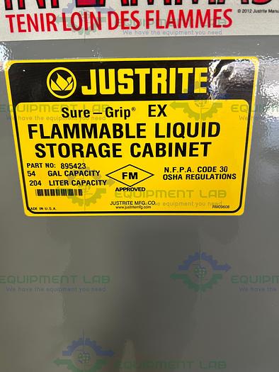 Used JustRite  895423 54 Gallon Flammable Liquid Storage Cabinet w/ Soft Close Doors