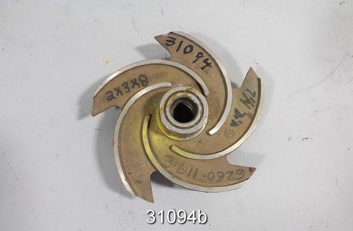 Used Goulds 3196 2x3x8 5 Vane Pump Impeller #31094