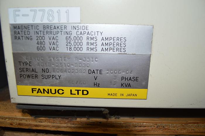 Used FANUC R-2000iB/165F WITH R-J3iC CONTROLS, TEACH PENDANT & CABLES