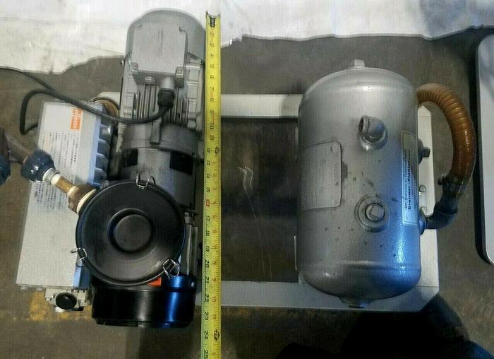 Used 2007 Busch RA025 Vacuum Pump Vacume with Receiver Tank Runs Perfectly
