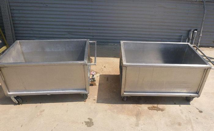 Used Tank, 50 Gallon, S/st, 36" X 24" X 17", OT/FB (2) #S744081