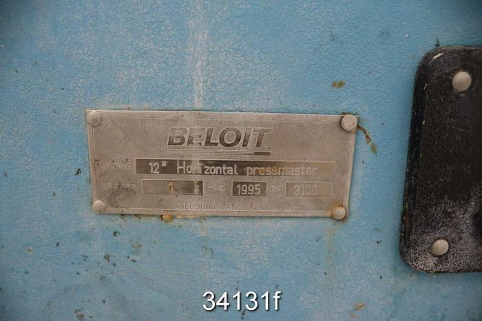 Used Beloit 12" Horizonal Pressmaster #34131