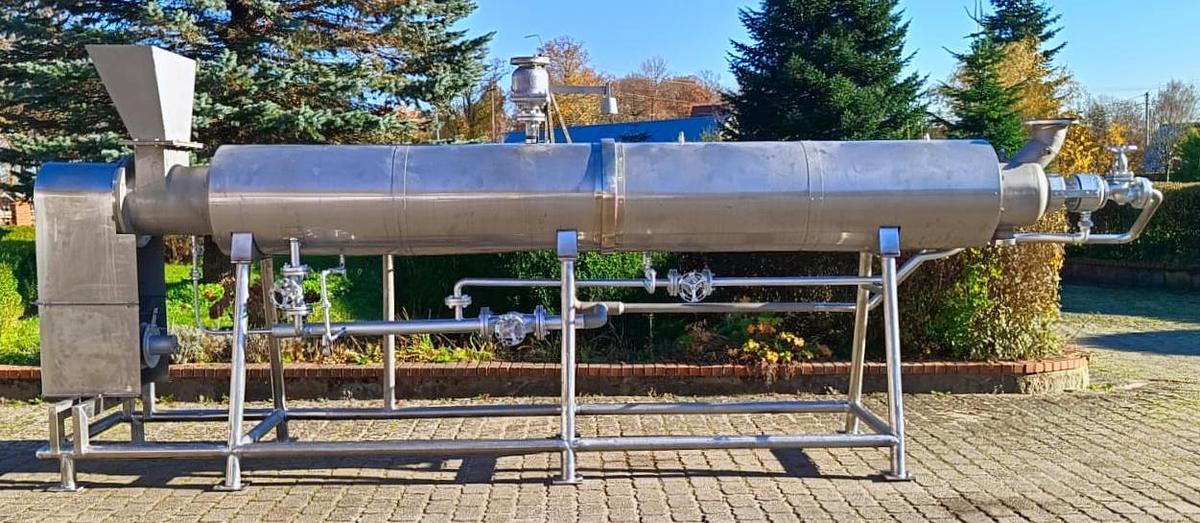 Used Rozparzacz ślimakowy "MANZINI" do rozparzania rozdrobnionych owoców i warzyw