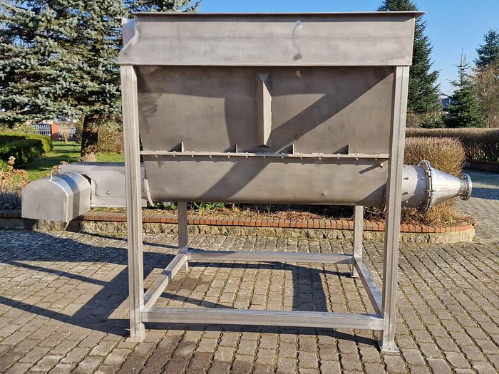 Used Bunkier z przenośnikiem ślimakowym, nierdzewny