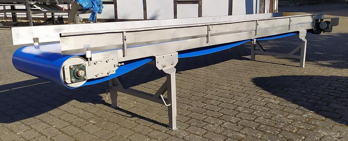 Used Nierdzewny stół selekcyjny (transporter, przenośnik) do separacji surowca wybrakowanego