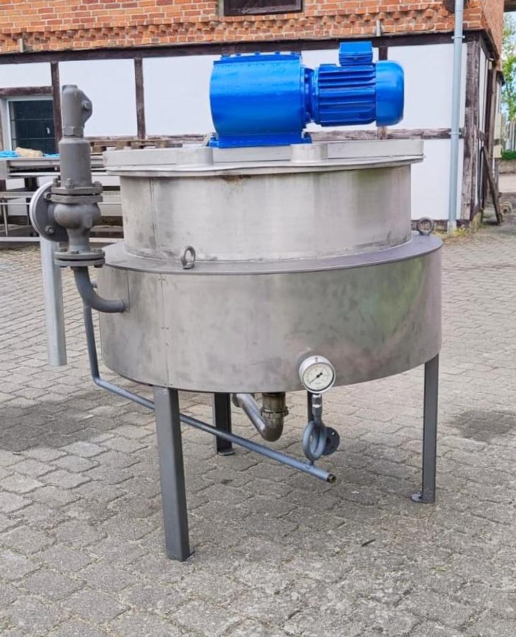 Used Kocioł z mieszadłem ramowym wolnoobrotowym do topienia tłuszczu, gotowania surowców mięsnych itp.