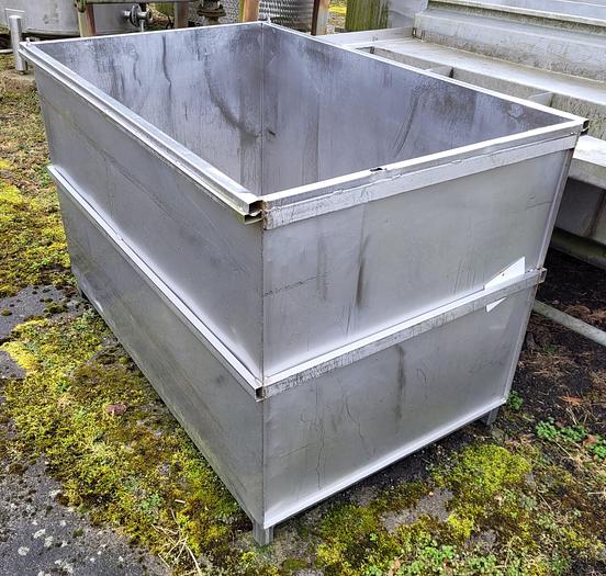 Used Zbornik magazynowy otwarty, nierdzewny 1180 l