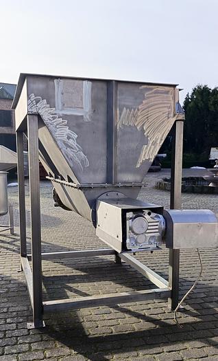 Used Bunkier z przenośnikiem ślimakowym, nierdzewny
