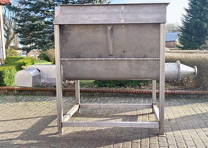 Used Bunkier z przenośnikiem ślimakowym, nierdzewny