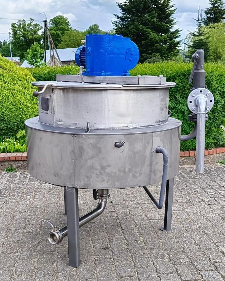 Used Kocioł z mieszadłem ramowym wolnoobrotowym do topienia tłuszczu, gotowania surowców mięsnych itp.