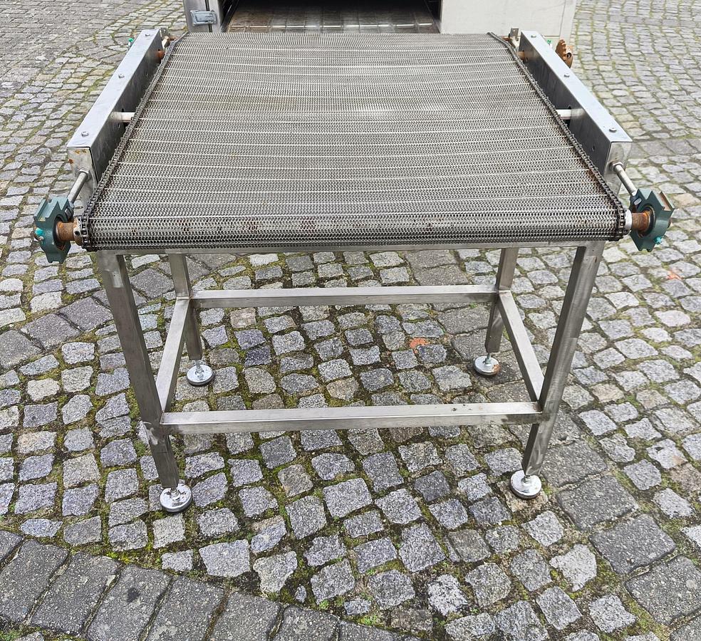 Used Podajnik (transporter) odbierający z taśmą nierdzewną, 