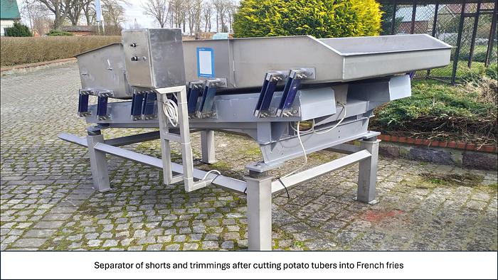 Used Linia do produkcji frytek o wydajności do 5 t/h surowca