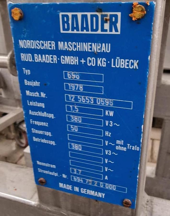 Used "BAADER" 698 - Separator do oddzielania mięsa od kości, ości i ścięgien