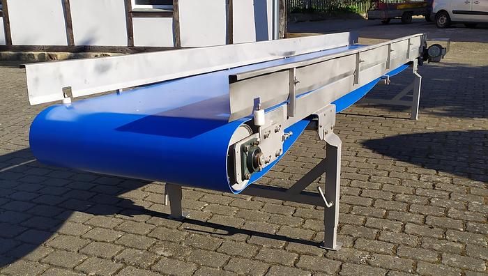 Used Nierdzewny stół selekcyjny (transporter, przenośnik) do separacji surowca wybrakowanego