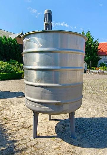 Used Zbiornik nierdzewny z mieszadłem properelowym (śmigiełkowym), pojemność 1.900 l