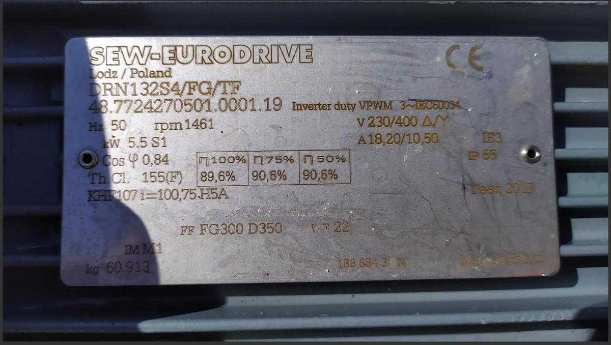 Used Motoreduktor przemysłowy
