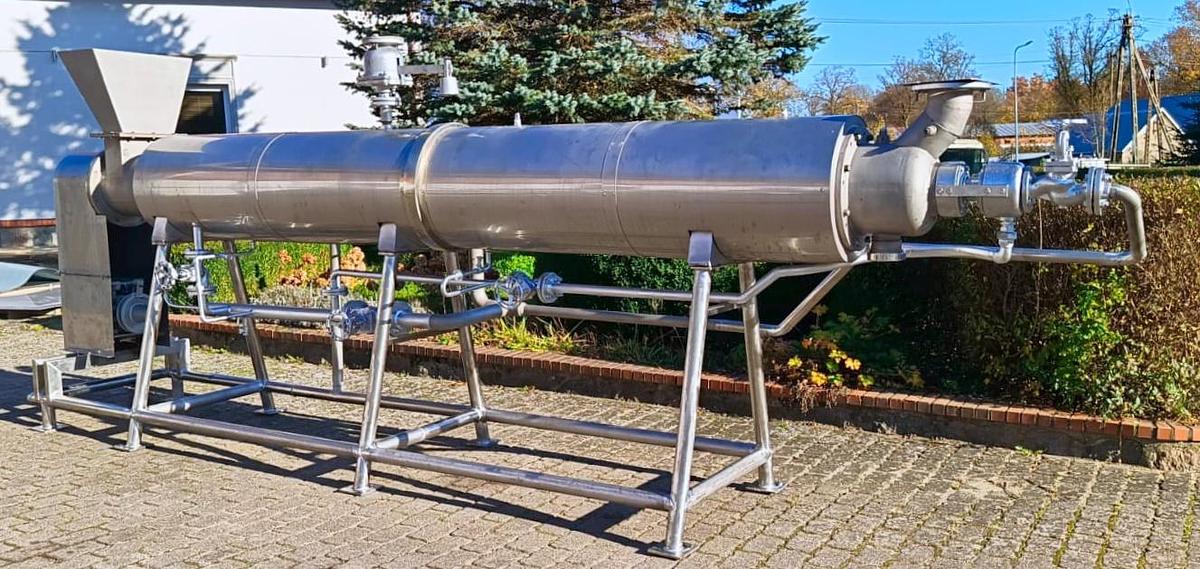 Used Rozparzacz ślimakowy "MANZINI" do rozparzania rozdrobnionych owoców i warzyw