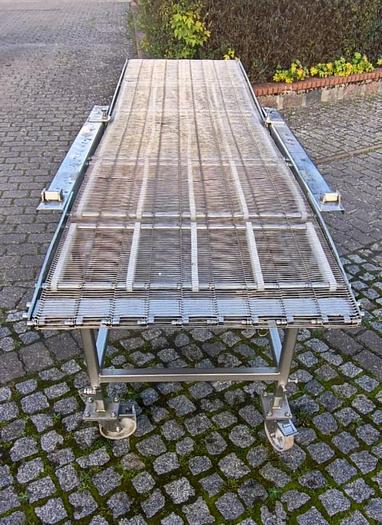 Used Przenośnik nierdzewny z taśmą z drutu nierdzewnego