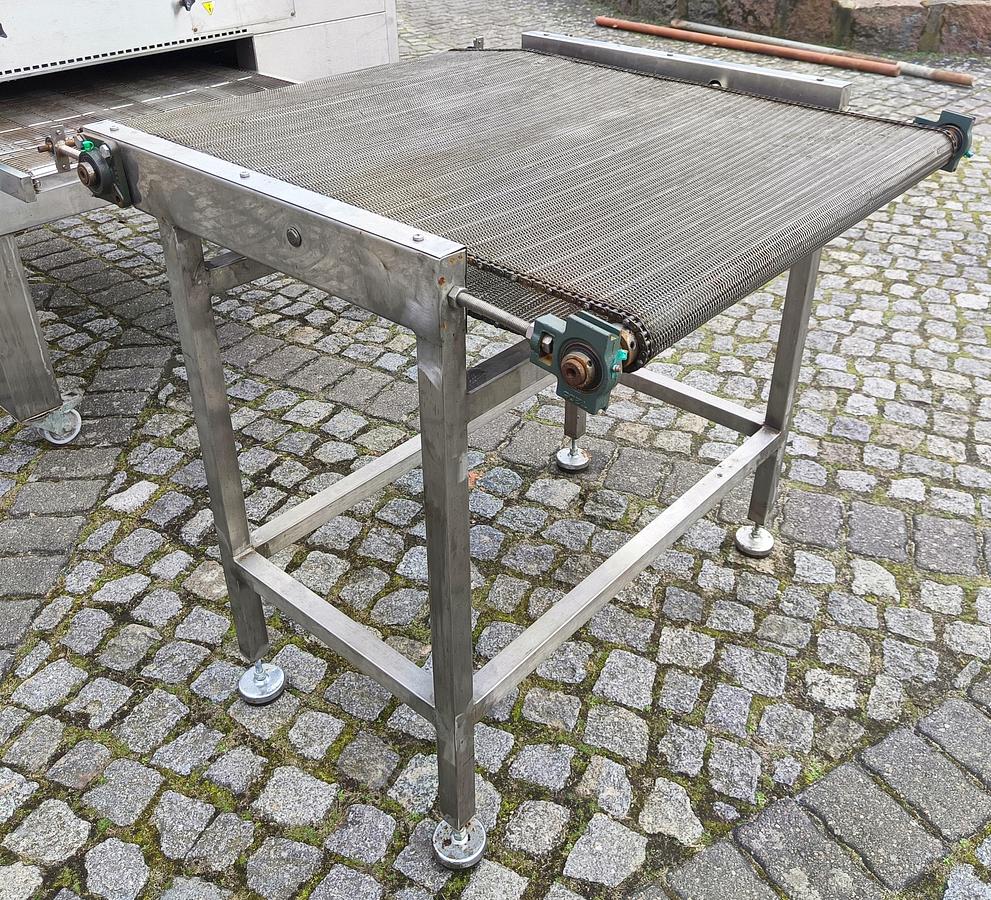 Used Podajnik (transporter) odbierający z taśmą nierdzewną, 