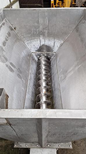Used Bunkeir z przenośnikiem ślimakowym, nierdzewny