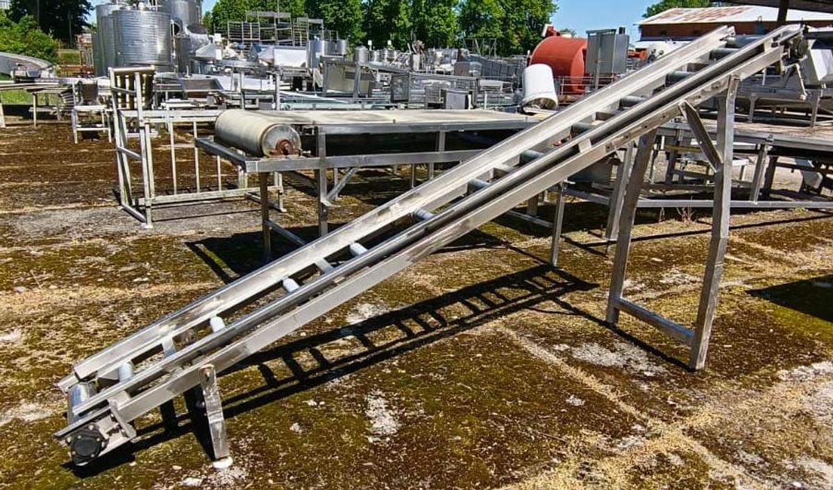 Used Przenośnik (transporter, podajnik) taśmowy, skośny 