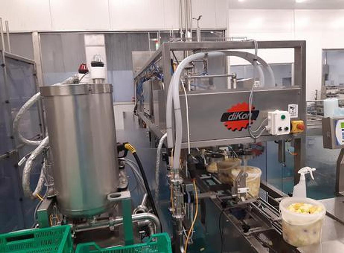 Used Linia maszyn do napełniania, zgrzewania i pakowania żywności – GRUNWALD, DiKon, ILPRA, Packaging Automation