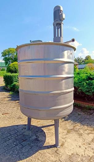 Used Zbiornik nierdzewny z mieszadłem properelowym (śmigiełkowym), pojemność 1.900 l