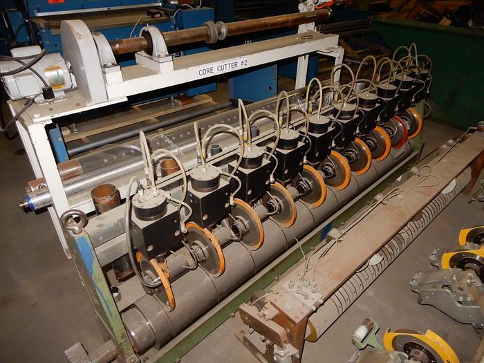 Used 72" WILL PEMCO SLITTING BAR W/ 10 SHEAR KNIVES AND 8 POCKET FEMALE RINGS