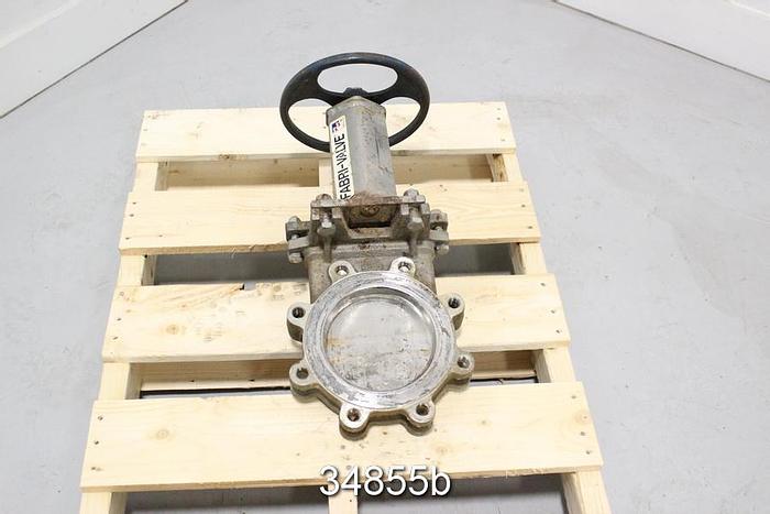 Used Fabri 6" Hand Operated Knife Gate Valve #34855