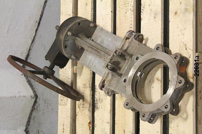 Used Hand Operated Knife Gate Valve, 8" #22031