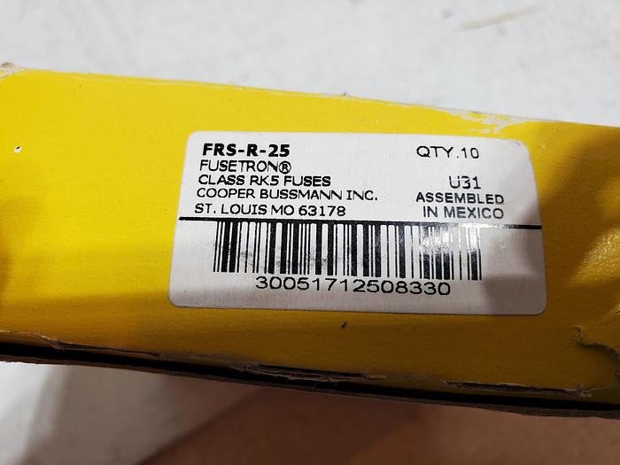 (LOT OF 6) NEW BUSSMAN FUSE FRS-R-25 600V (F1)