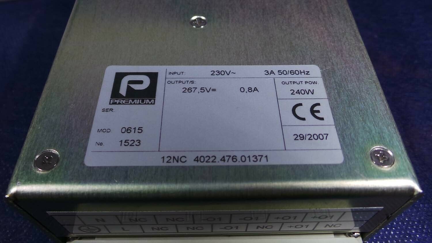 Used ASML / Premium 4022.476.01371 PSU 270V 1.9A 3HE 12TE