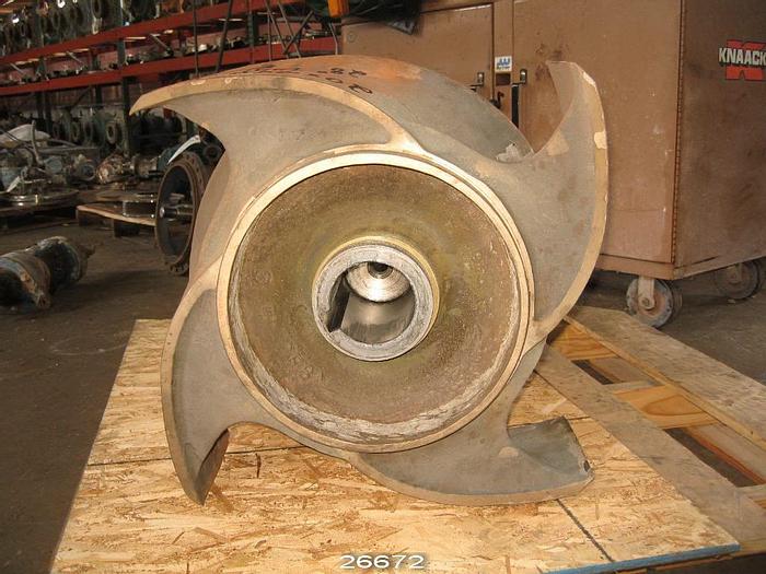 Used Goulds 3175 Goulds 3175 Xl 20X24X28, 28" Diameter Imepller, 4 Vane Impeller, Stainless Steel Impeller #26672