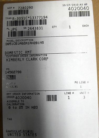 Used ROSEMOUNT 3051CG1A02A1AH2B1M5 PRESSURE TRANSMITTERS (EIGHT AVAILABLE)