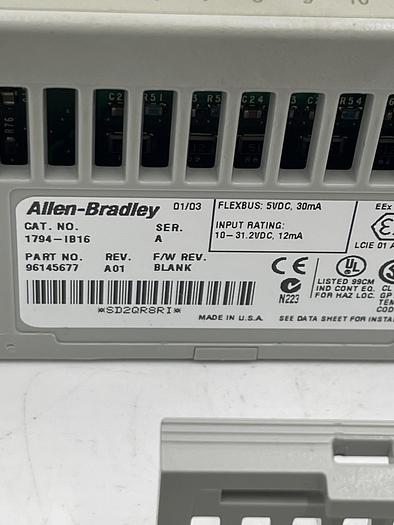 Used Allen-Bradley 1794-ADN SER B, 1794-TB3S Ser A, 1794-IB16 Ser A, 1794-OB16P Ser A 