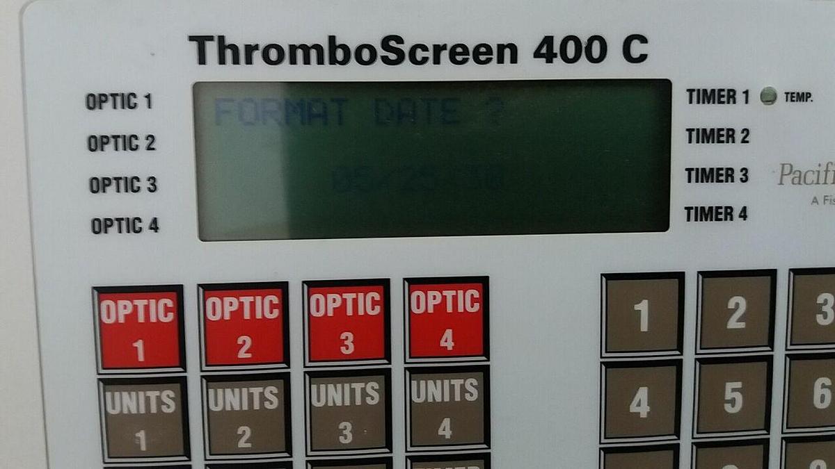 Used PACIFIC HEMOSTASIS ThromboScreen 400 C