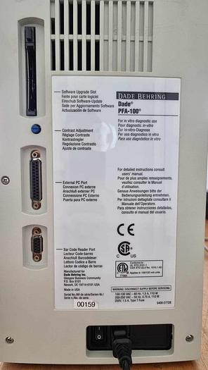 Used Dade Behring, PFA-100