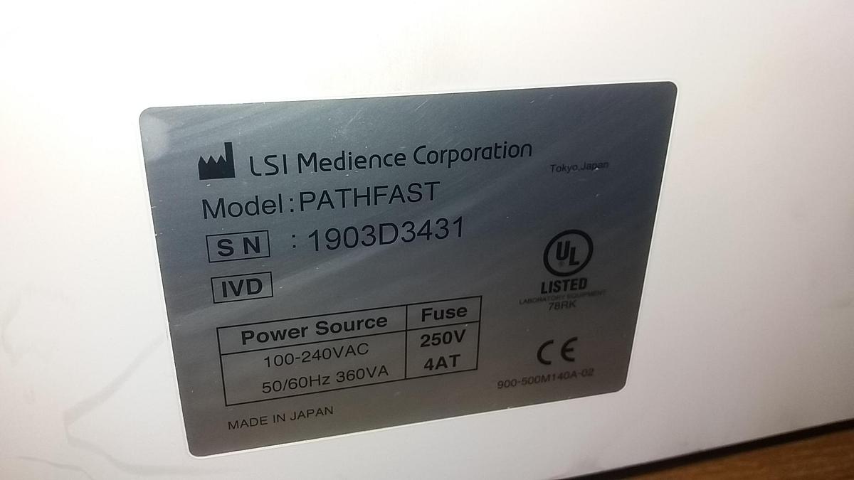 Used PATHFAST COMPACT IMMUNO-ANALYZER LSI MEDIENCE CORPORPORATION