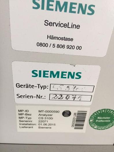 Used CS 5100 SYSMEX Coagulology Analyzer