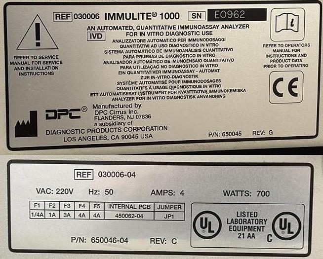 Used SIEMENS Immulite 1000