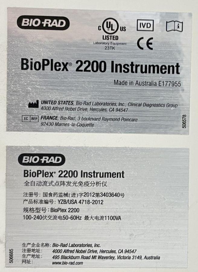 Used BIO-RAD BIOPLEX