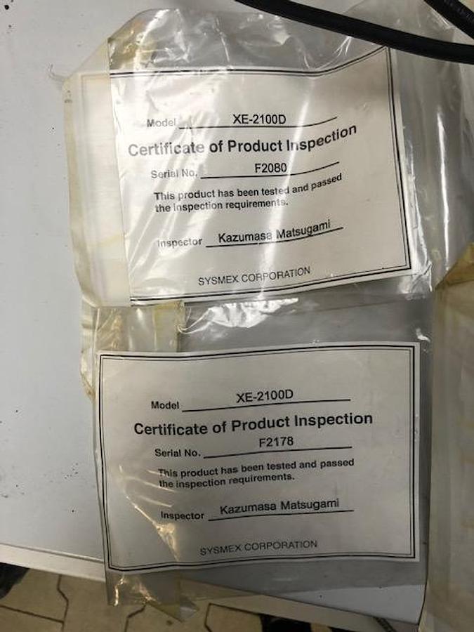 Used Sysmex HST line with 3 x Sysmex XE2100