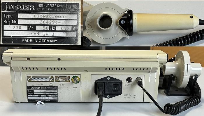 Used JAEGER Spirometr Flowscreen