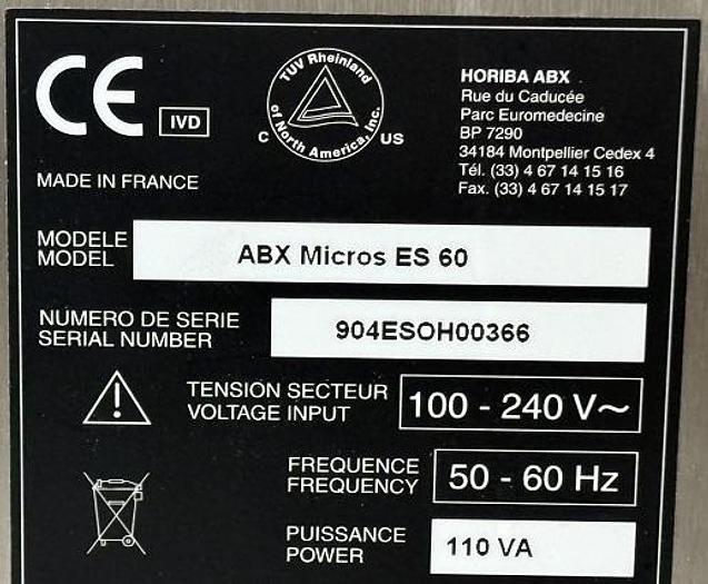 Used ABX Micros ES 60