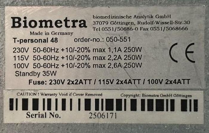 Used Biomedizinische Analytik GmbH, Biometra