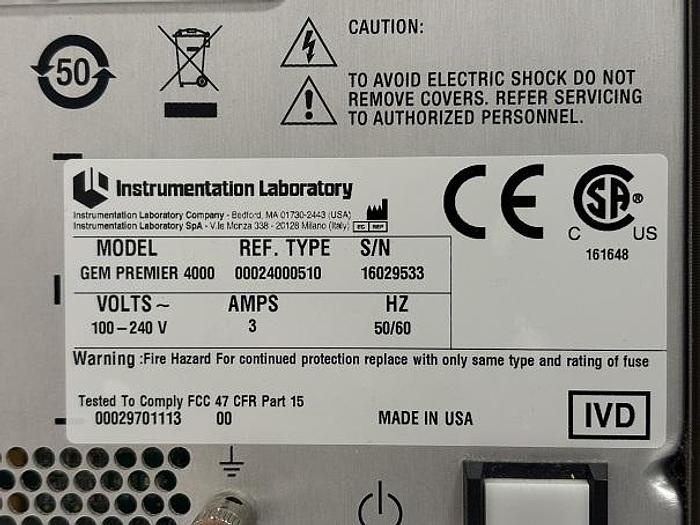 Used GEM Premier 4000