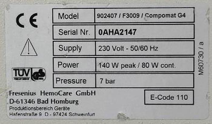 Used Fresenius HomoCare GmbH, Compomat G4